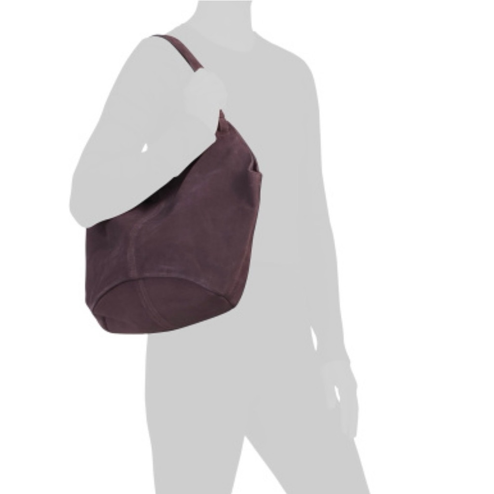Elegant Brown Suede Minimalist Tote Bag - Picture 9 of 9